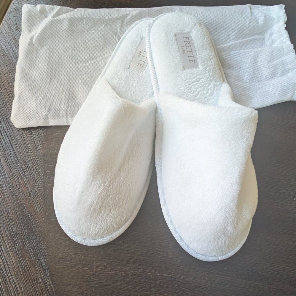 Frette 1860 - Terry Cloth Hotel Bath Slipper - One Size - New with Bag